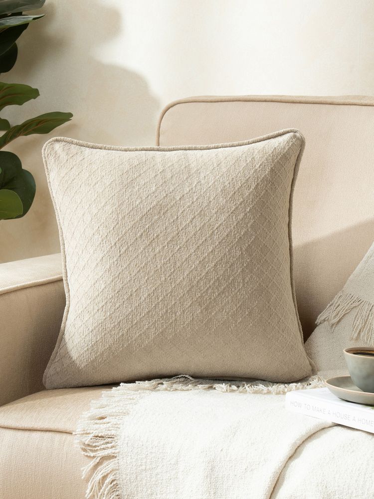 Maspar Solid Soft Cotton Square Medium Cushion Cover For Sofa-picture-23