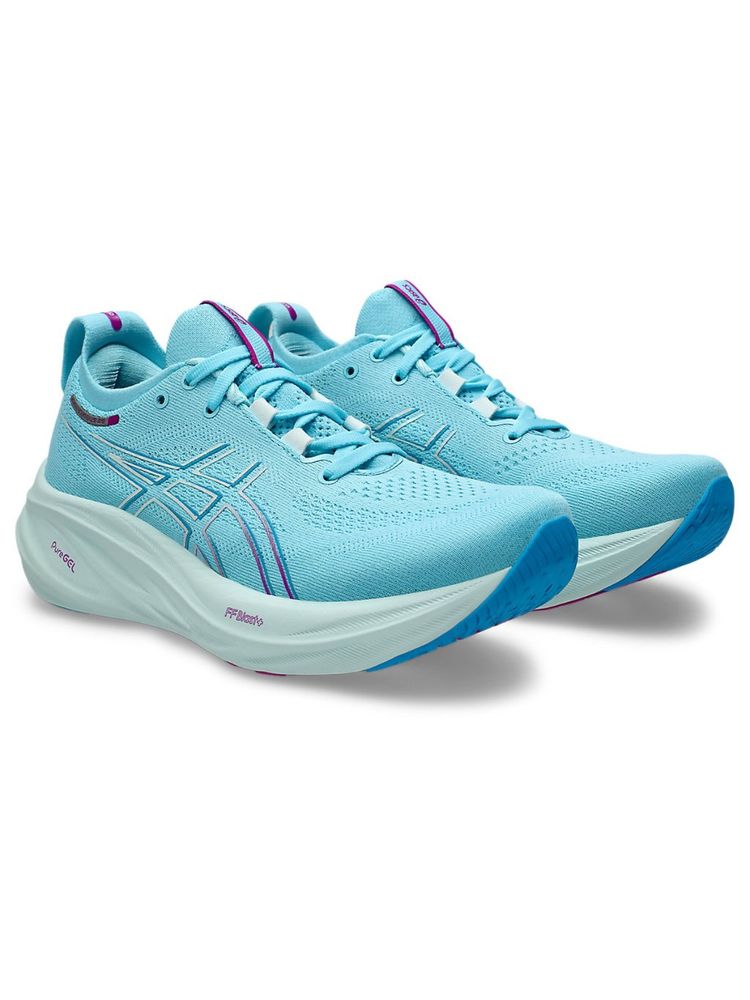 ASICS Women Gel-Nimbus 26 Blue/Bold Magenta Running Shoes-image-15