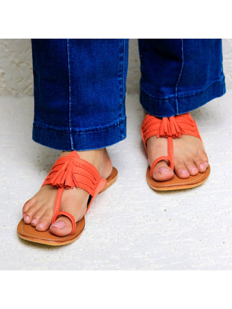 SANDALWALI Ada Tassels Orange Kolhapur-picture-11
