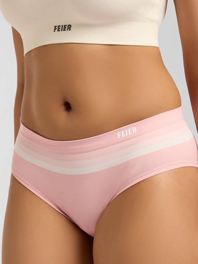 FEIER Women Pink Everyday Stripe Hipster-picture-37