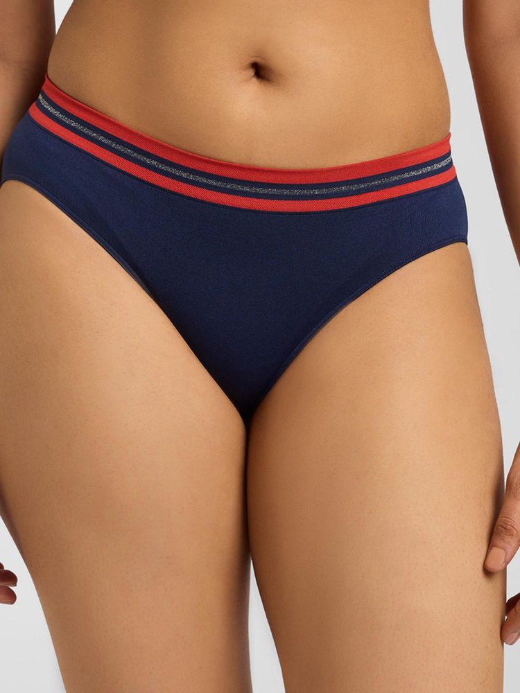 FEIER Women Navy Blue Sparkle Brief-picture-13