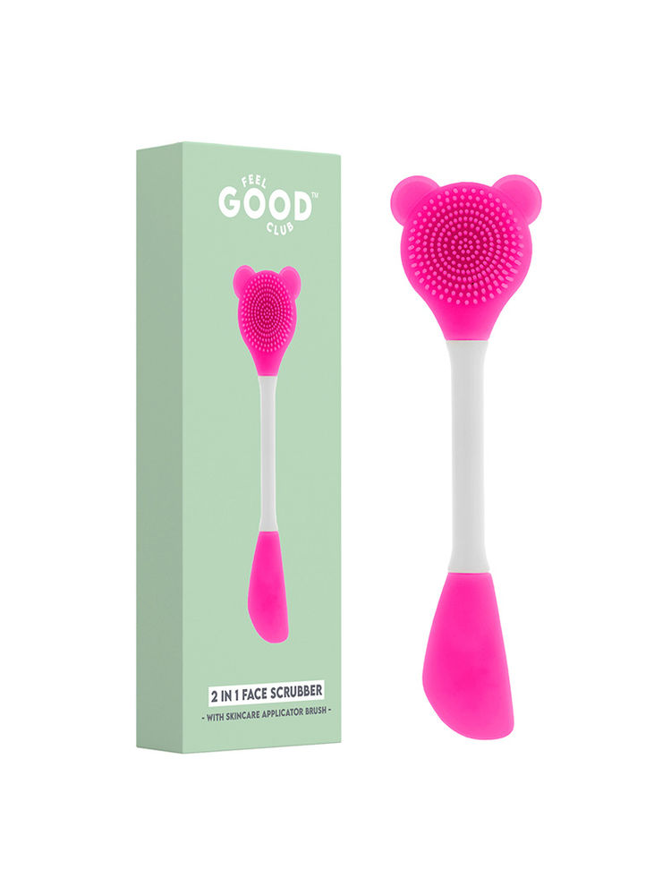 Feel Good Club 2 in 1 Face Cleansing Scrubber With Spatula Brush For Face Masks