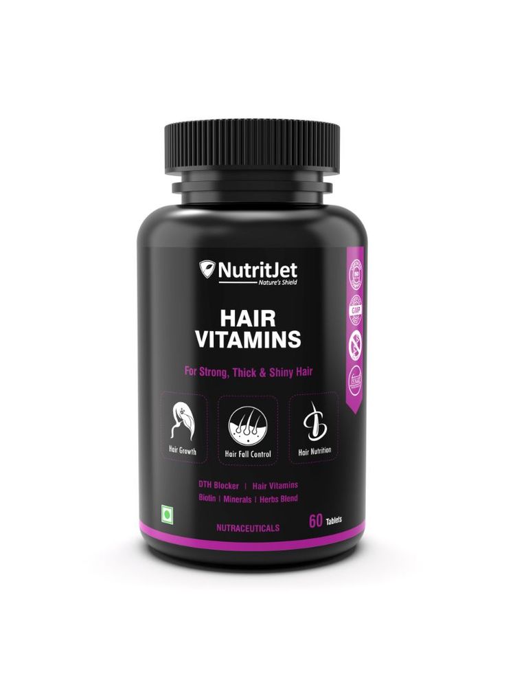 NutritJet Hair Vitamins With Biotin Tablets-image-4