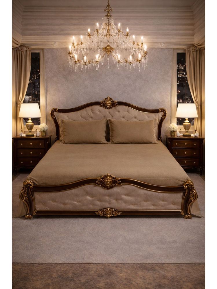 MULBERRY LIVING Brown Grand Mansion Tencel 350TC Bedsheet with 2 Pillow Covers (King)-picture-20