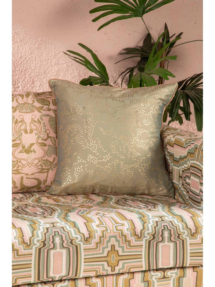 Freedom Tree Kabini Stars Misty Green Square Cushion Cover (18X18 Inches)-picture-11