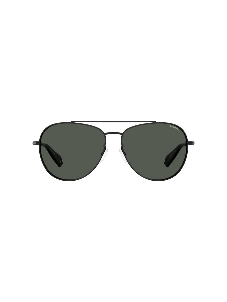 Polaroid Men UV Protected Green Lens Full Rim Aviator Sunglasses (62)-picture-3