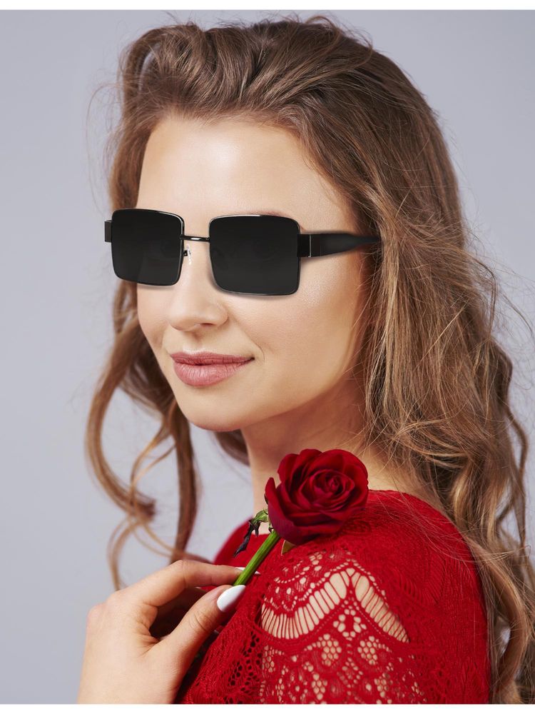 ROYALTAIL Unisex Black Frame & Black Lens Vintage Sunglasses (58)-picture-13