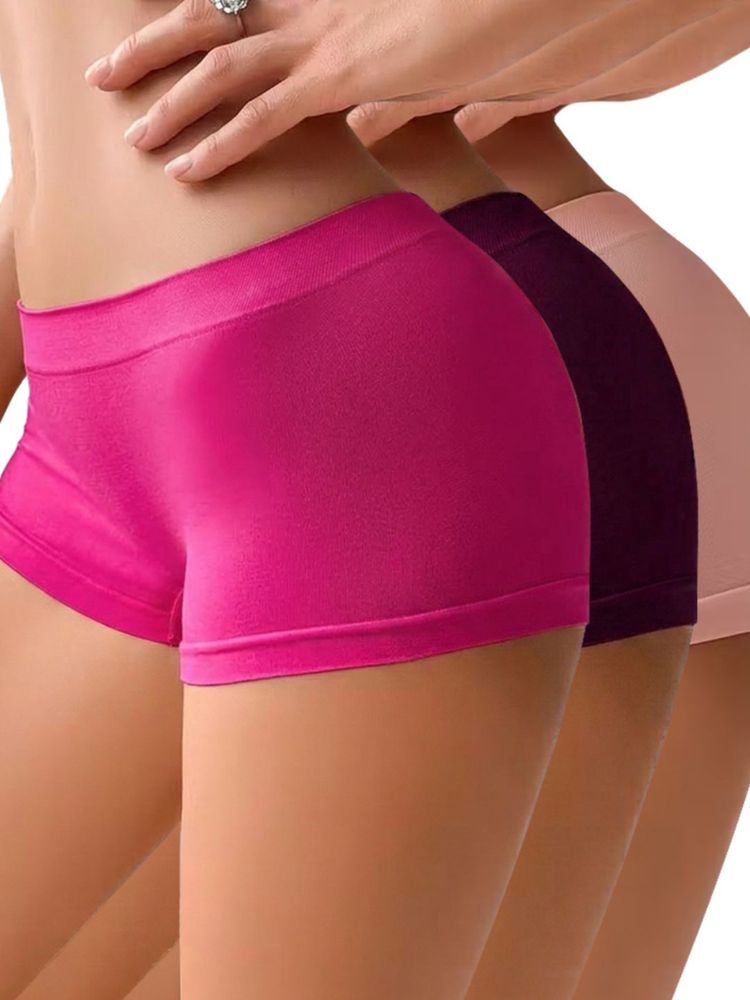 CareDone Women’S Multi-Color Cotton Boyshorts Underwear (Pack of 3)-picture-24