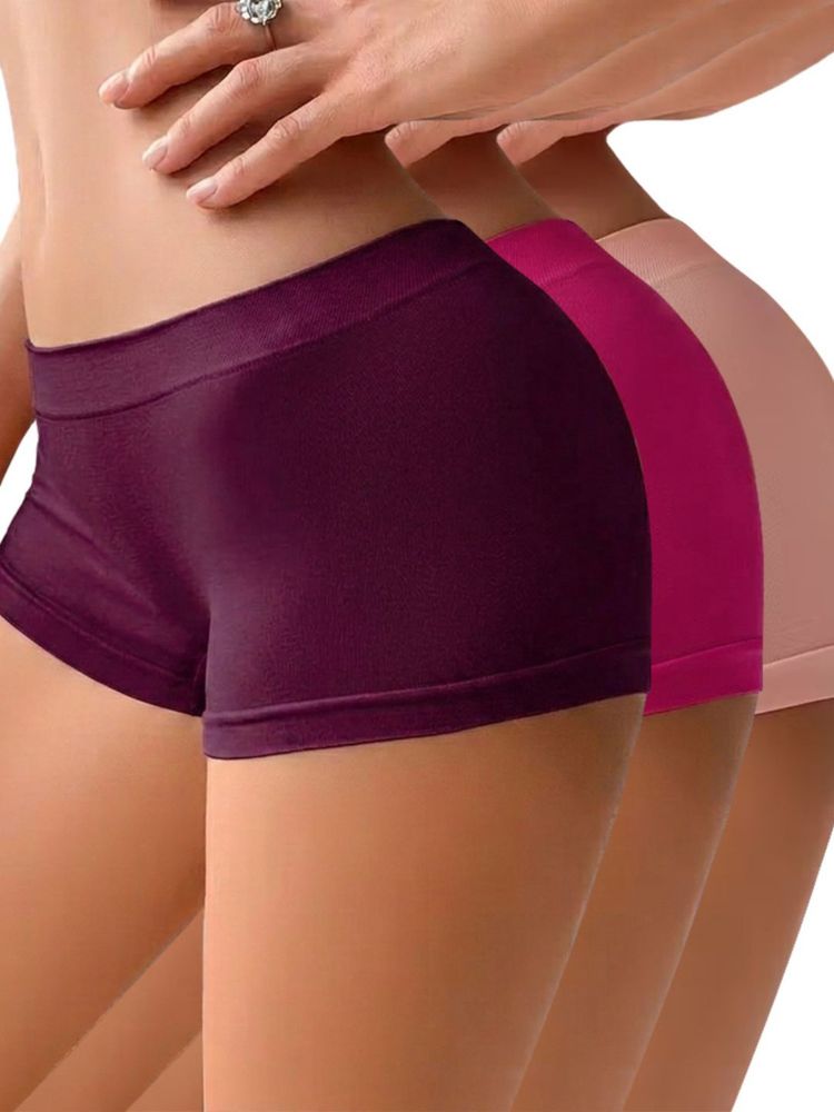 CareDone Women’S Multi-Color Cotton Boyshorts Underwear (Pack of 3)-picture-14