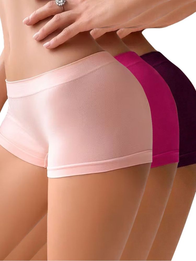 CareDone Women’S Multi-Color Cotton Boyshorts Underwear (Pack of 3)-picture-12