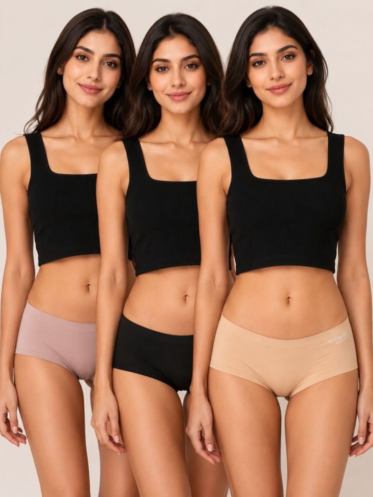 CareDone Women Seamless Brief Panty (Pack of 3)-picture-16