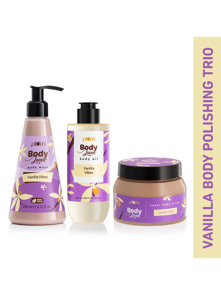 Plum Bodylovin' Vanilla Vibes Body Polishing Trio