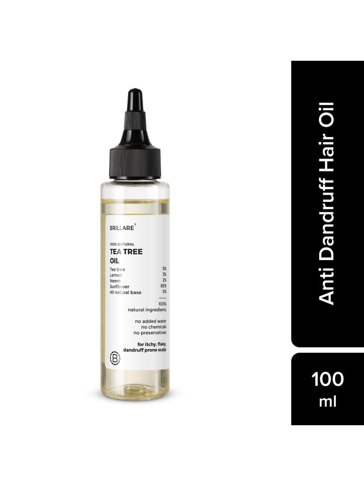 Brillare 5% Tea Tree Oil for Dandruff & Itchy Scalp Removes Dandruff From Roots
