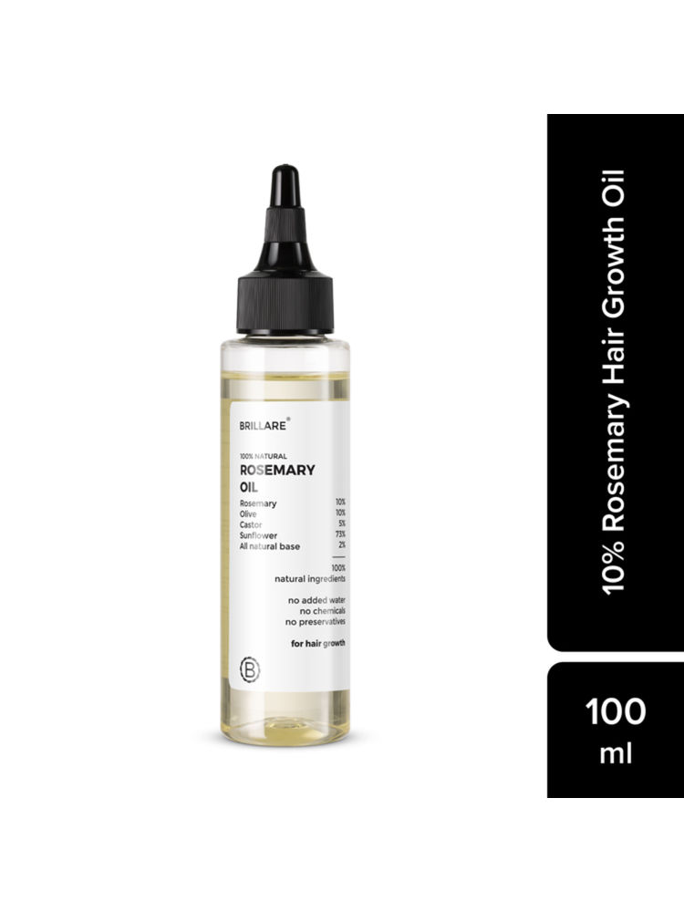 Brillare 10% Rosemary Hair Oil for Hair Growth Reduces Hair Fall & Strengthens Hair