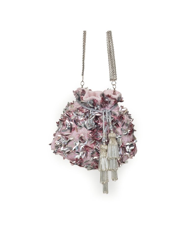SG By Sonia Gulrajani Ice Breaker- Pink and Silver Potli-image-27