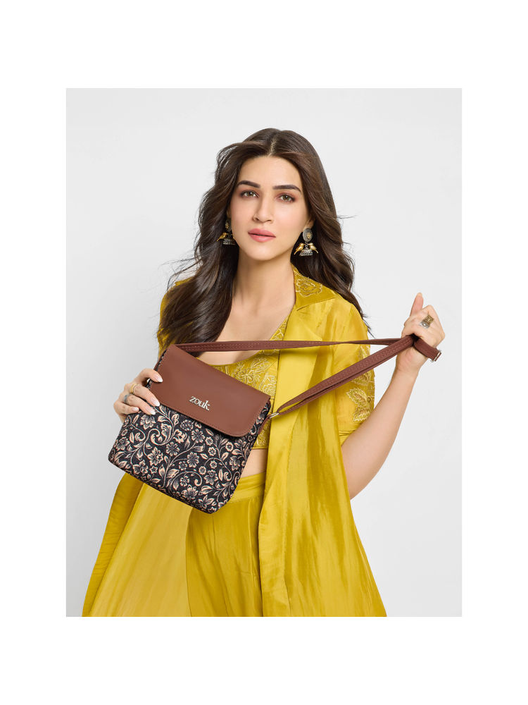 Zouk FloMotif Flap Sling Bag Black-picture-20