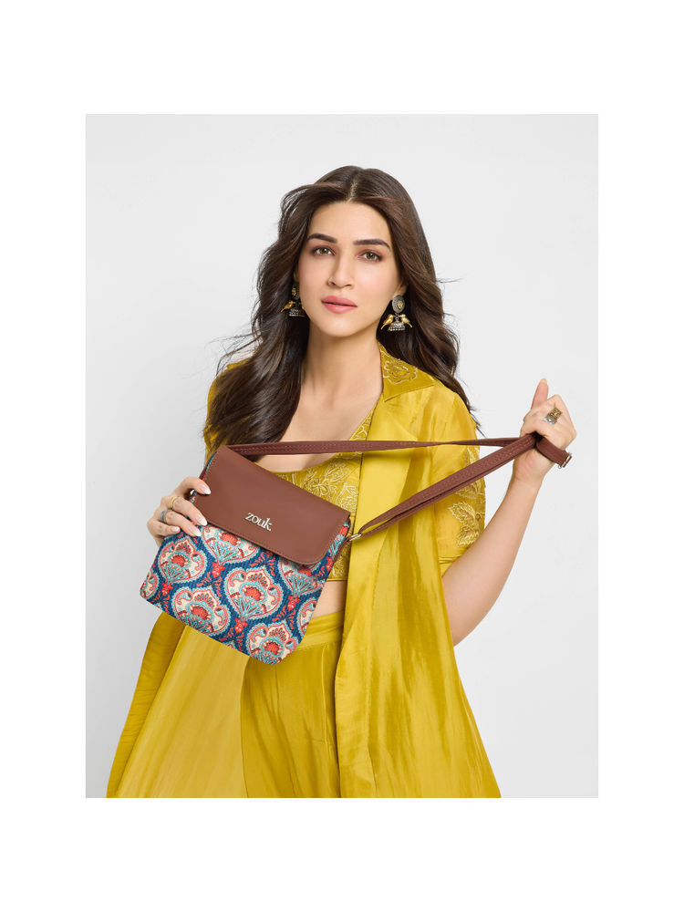 Zouk Kovil Blue Flap Sling Bag Blue-picture-22