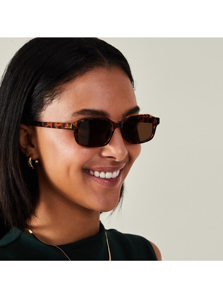 Accessorize London Womens Mini Crystal Tortoise Shell Square Sunglasses-picture-14