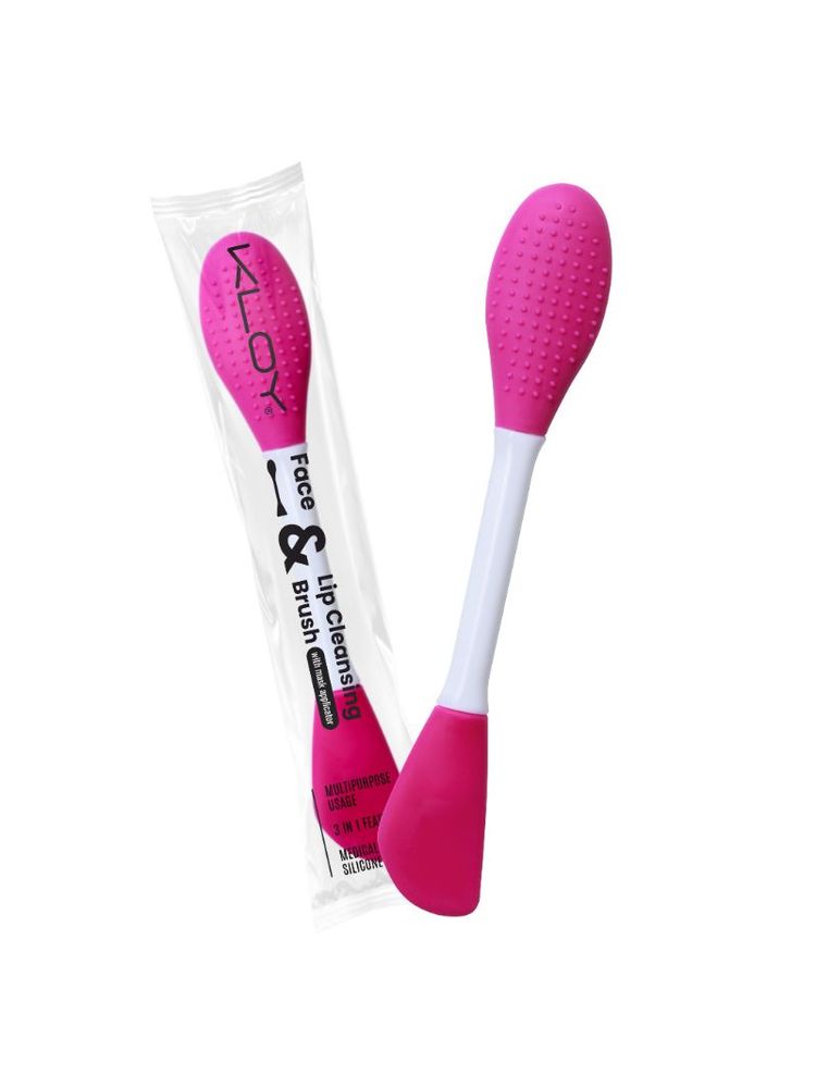 KLOY Silicone Face Mask Applicator & Lip Cleansing Brush - Dark Pink-picture-15