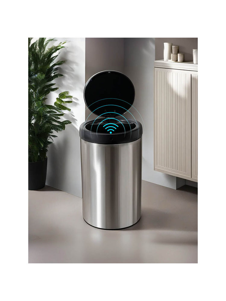 The Better Home Round Big Automatic Sensor 30L Dustbin, Silver-image-41