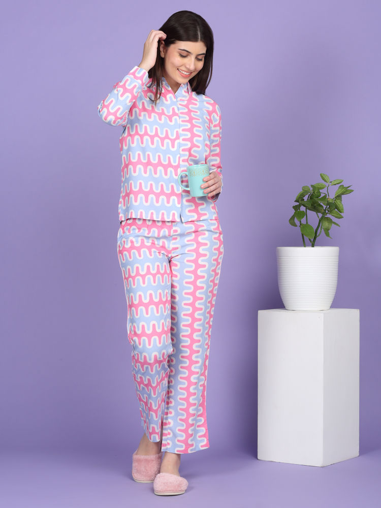 Sweet Dreams Women Pink Printed Shirt and Pyjama-picture-11