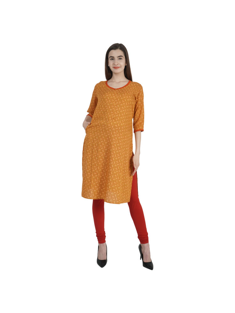 Morph Maternity Orange Paisley Print Nursing Kurta-picture-34