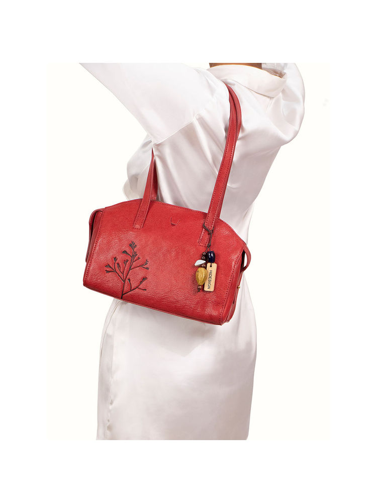 Hidesign Bloom - 03 Red Women's Shoulder Bag - (25 X 17 X 13 Cms) (S)-picture-22