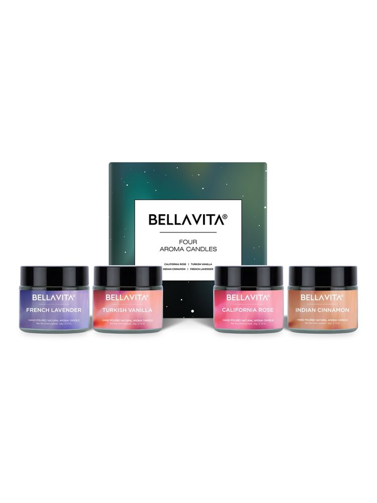 Bella Vita Vanilla Cinnamon Lavender & Rose Aroma Candles