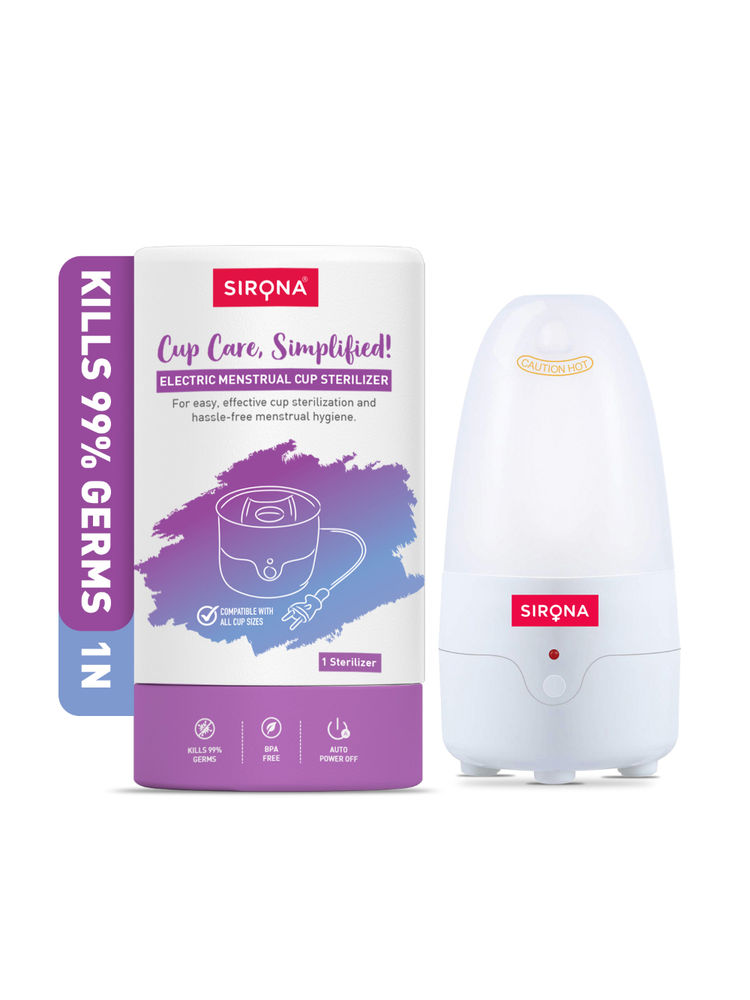 Sirona Menstrual Cup Sterilizer, Kills 99% Of Germs In 3 Minutes, Portable & Automatic Turn-Off-image-10