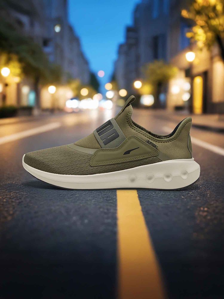 Puma Unisex Green Softride Carson Hands-free Sliptech Walking Shoes