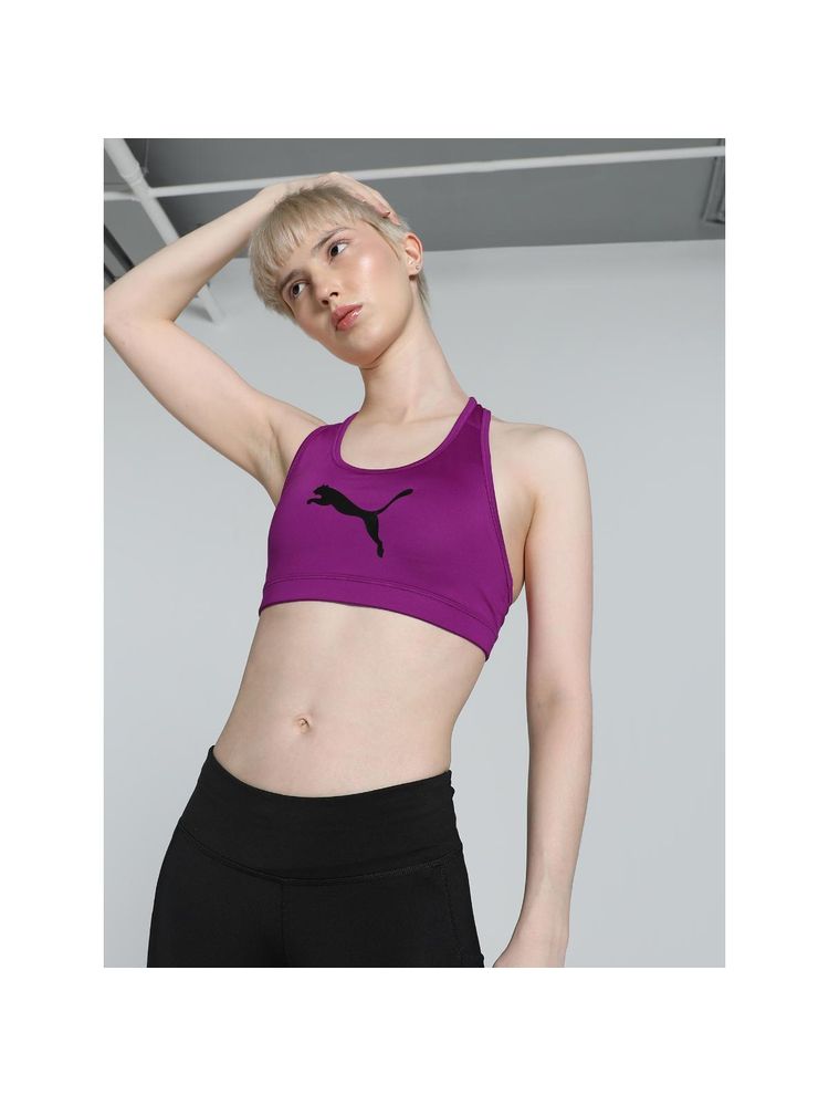 Puma Mid Impact Womens Purple Sports Bra-picture-12