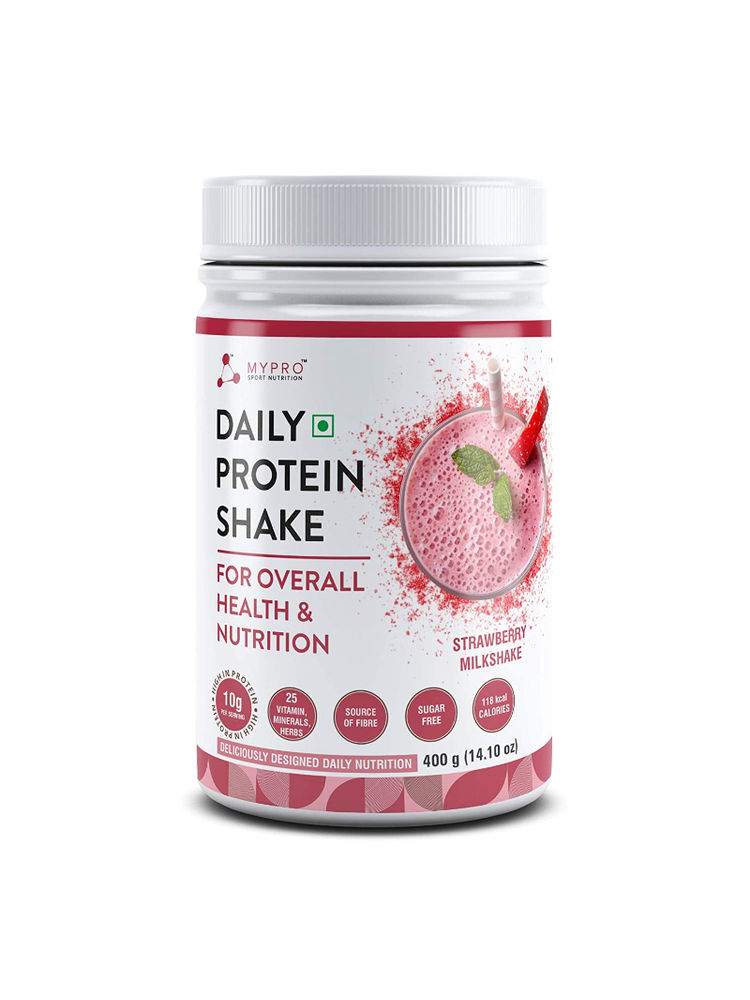 MYPRO SPORT NUTRITION Daily Protein Shake For Men & Women - Strawberry Milk Shake