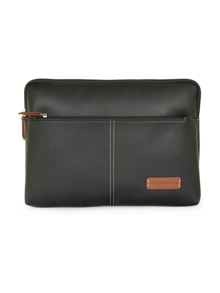 Giordano Black Secure Slim Water-Resistant Vegan Leather 13-Inch Tablet & iPad Sleeve-image-49