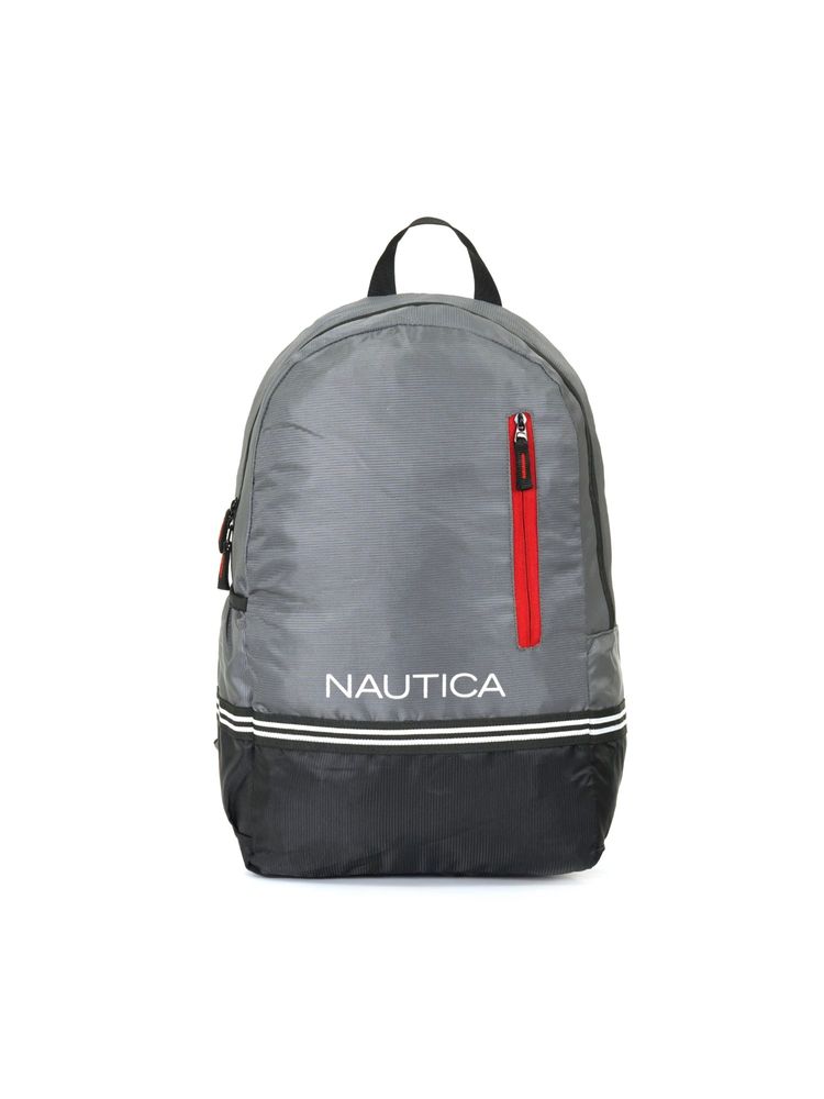 Nautica Unisex Grey Laptop Backpack-image-37