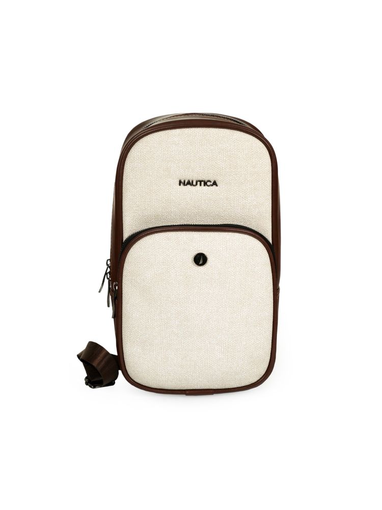 Nautica Unisex PU Cross-Body Sling Bag - Beige-image-36