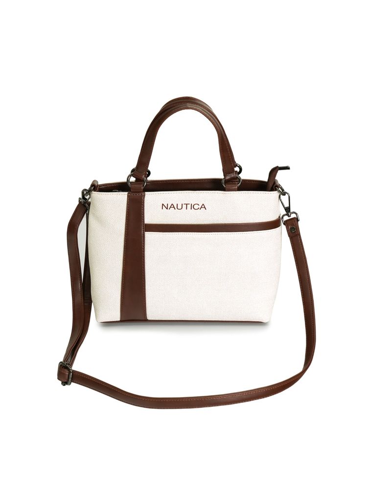 nautica accessories Nautica Women's Small 5L Beige PU Satchel Bag With Detachable Strap-picture-16