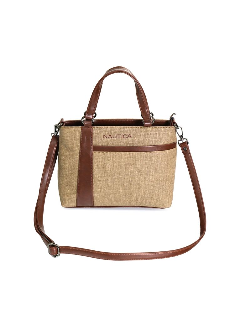 nautica accessories Nautica Women's Small 5L Brown PU Satchel Bag With Detachable Strap-picture-13