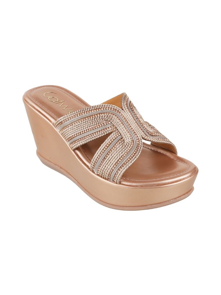 Catwalk Rose Gold Causal Women Wedges Heels-picture-28