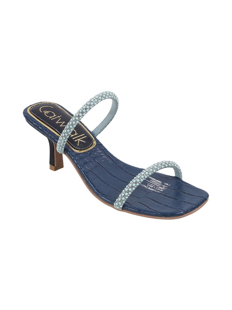 Catwalk Blue Causal Women Sandal Heels-picture-6