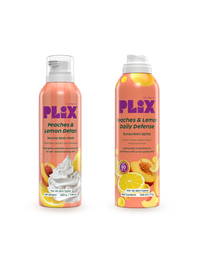 Plix Peaches & Lemon Body Wash & SPF 30 Sunscreen Spray Combo-picture-37