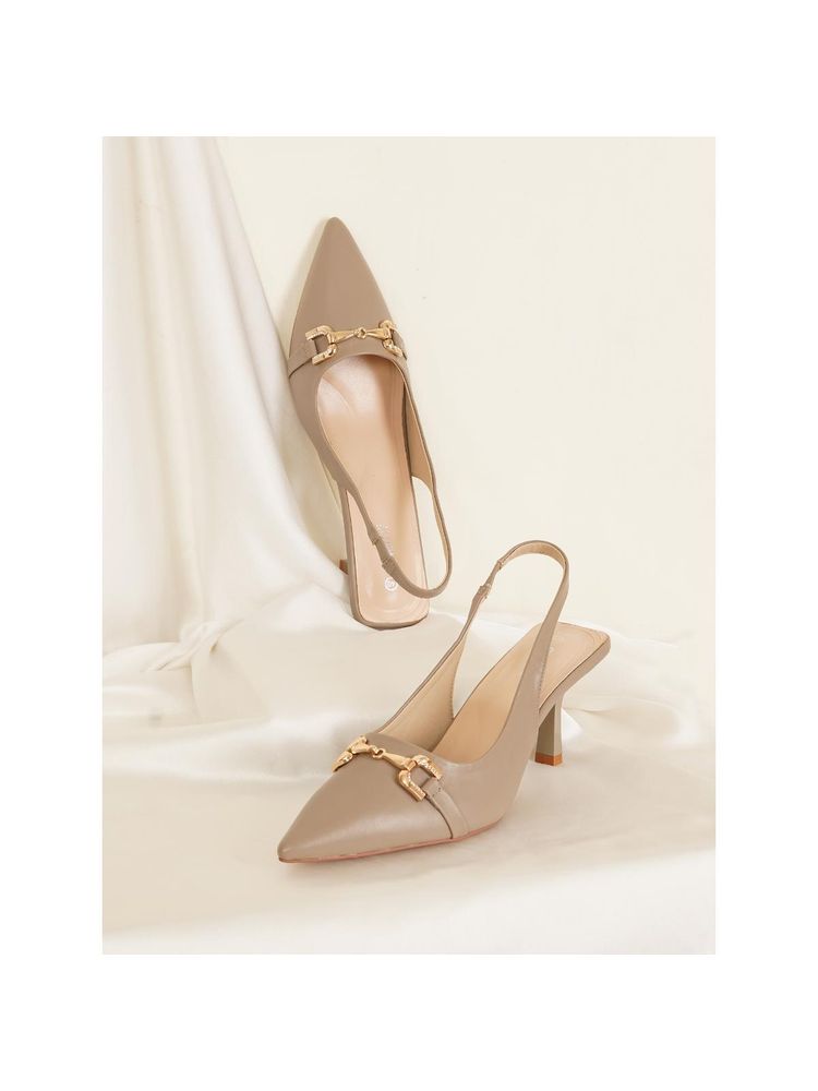 Sherrif Shoes Womens Stiletto Heel Sandals for Elegant Everyday Style - Taupe-picture-14