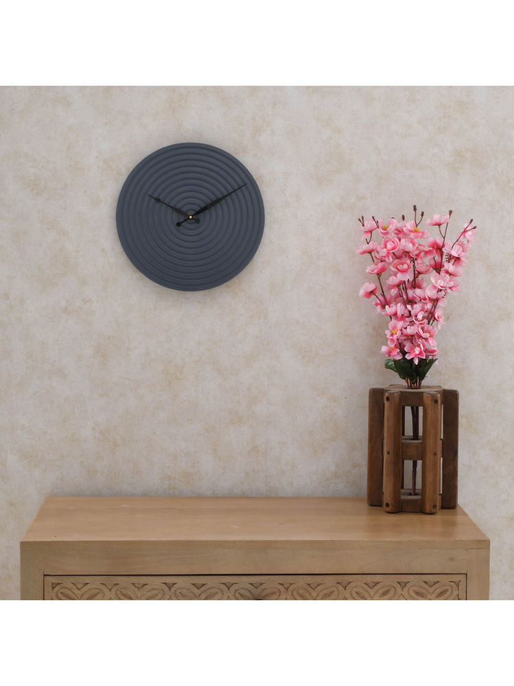 ARTYPILLAR Wooden Grooves Design Open Dial Grey Wall Clock-image-28