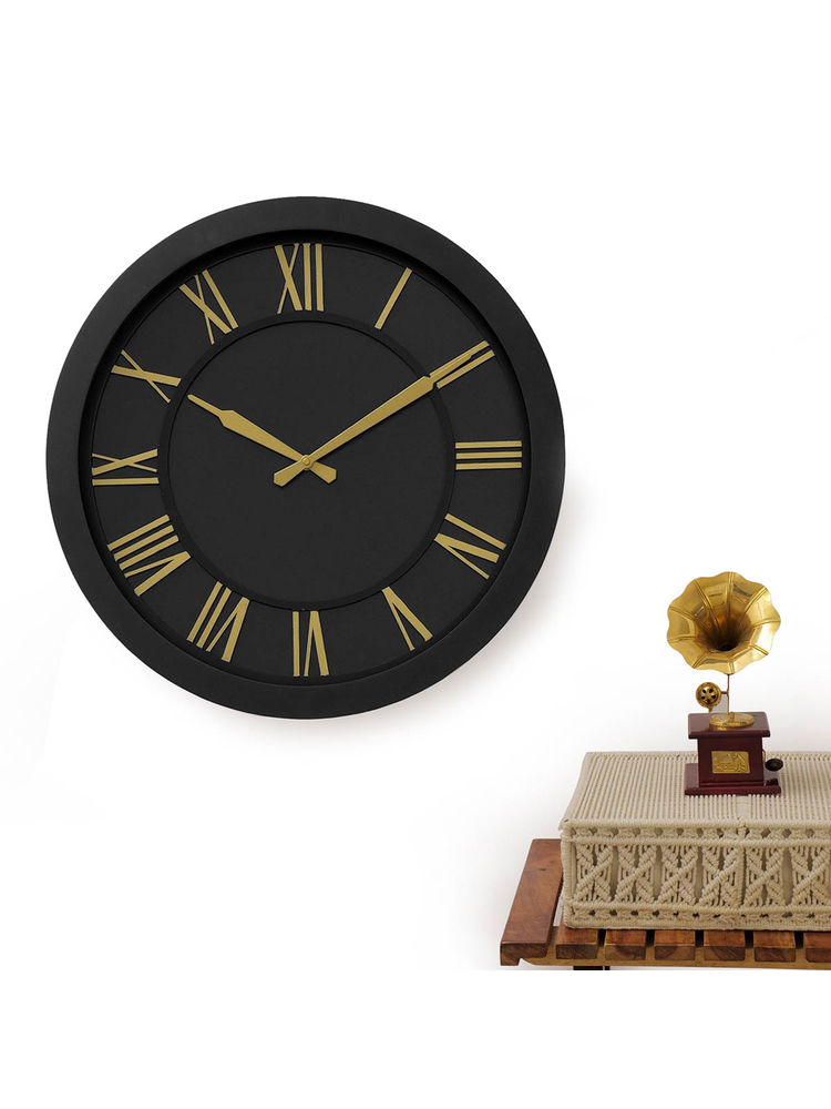 ARTYPILLAR 16In Wooden Frame with 14In Laser Cut Roman Number Flat Glass Dial Wall Clock-image-22