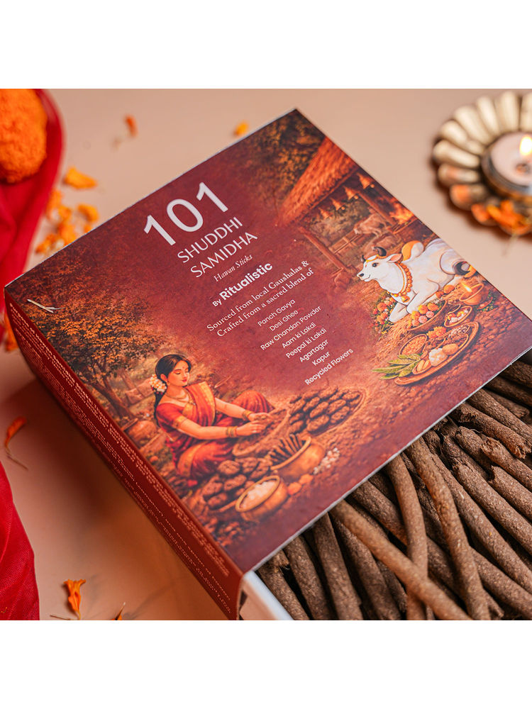 Ritualistic Brown 101 Sacred Hawan Samidha Sticks-picture-47