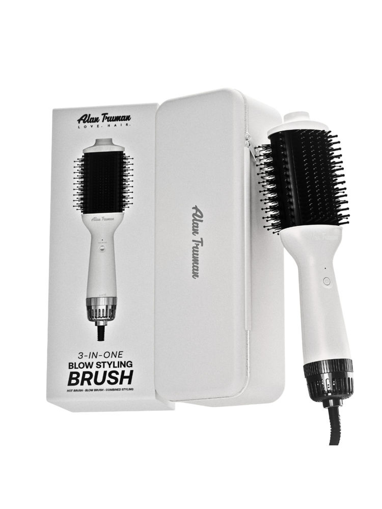 Alan Truman 3-In-1 Blow Styling Brush - White Ceramic