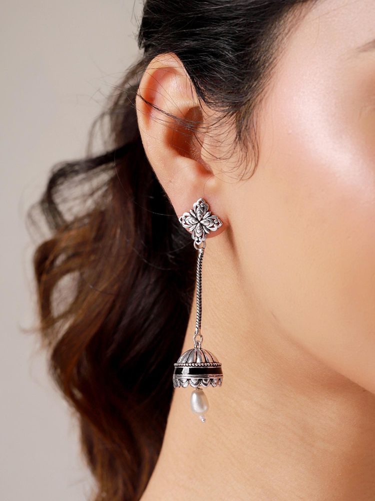Voylla Neelambara Pearl Drop Earrings-picture-38