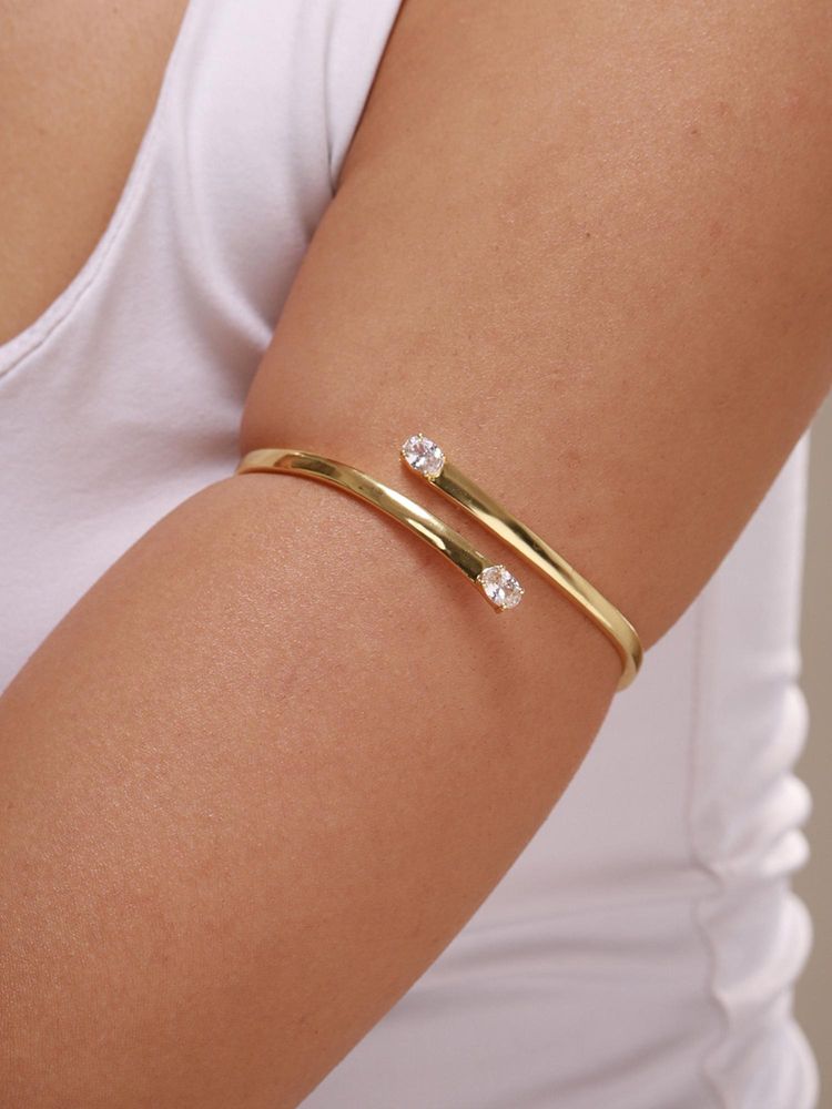 Voylla Trendy Golden Twin Solitaire Armlet-picture-12