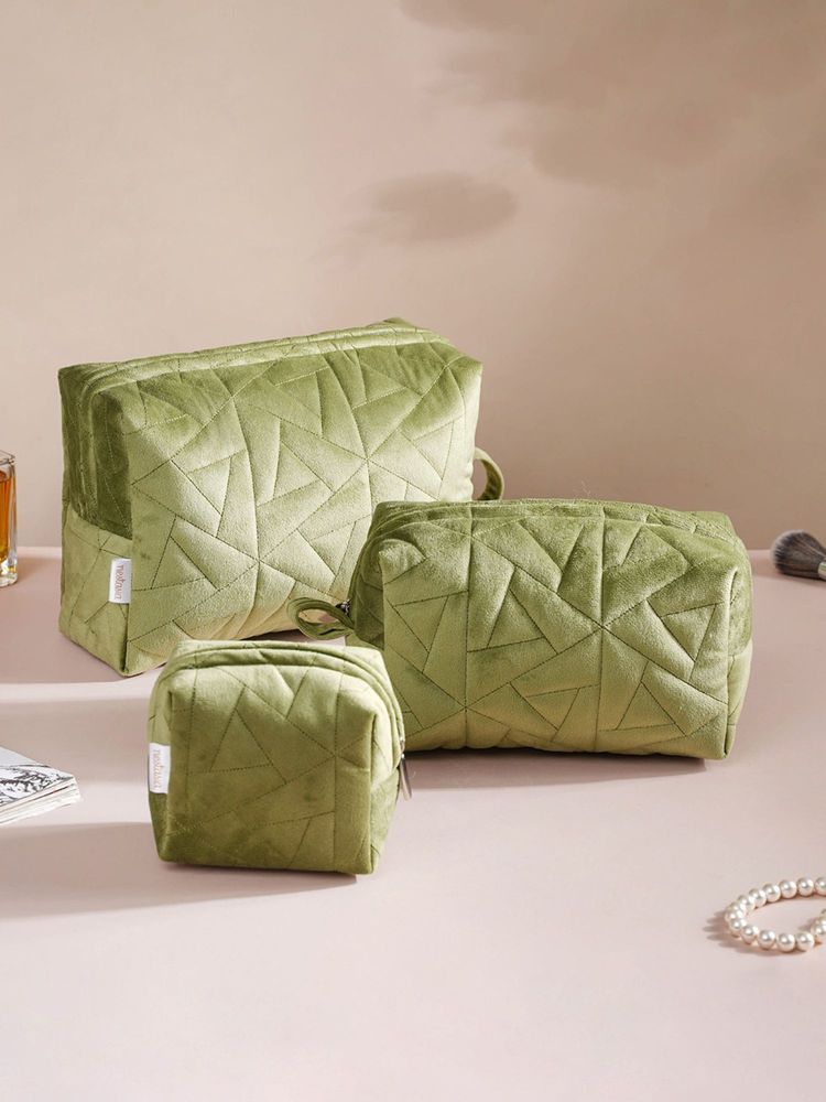 Nestasia Sage Green Cosmetic Bag Set of 3