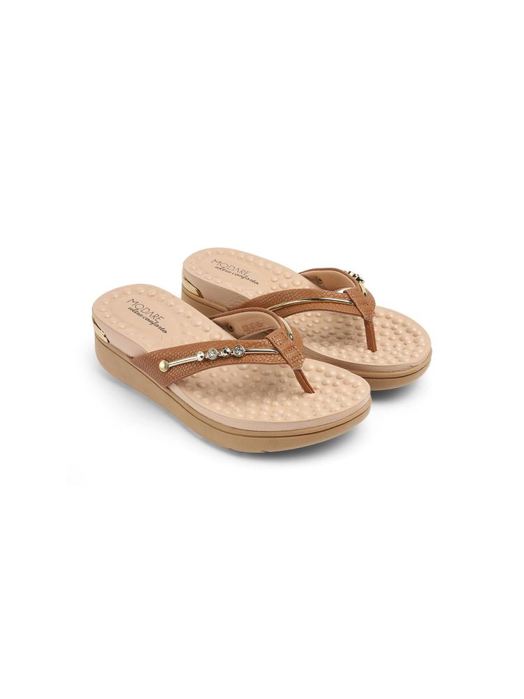 MODARE Brown Platform Pair Of Sandals-image-31