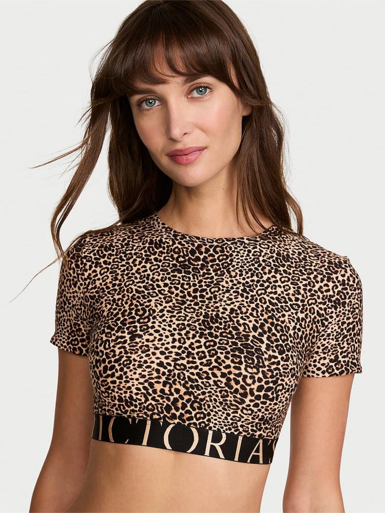 Victoria's Secret Brown Animal Print Wireless Non-Padded Bralette-image-34